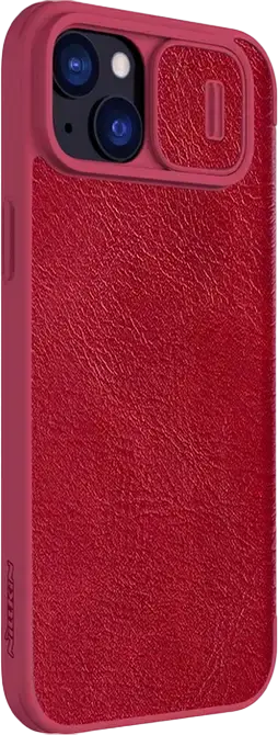 Nillkin Qin Pro Leather Case for iPhone 15 Plus, Premium PU Leather & TPU Flip Cover with Slide Camera Protection and Integrated Card Slots