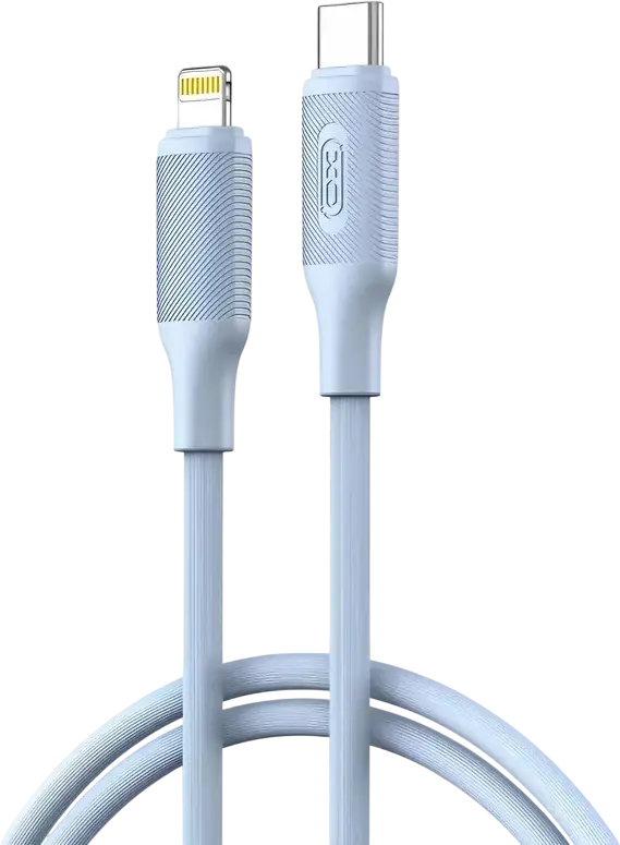 Cablu încărcare și sincronizare XO NB-Q265A, USB Type-C/Lightning, 1m, Albastru