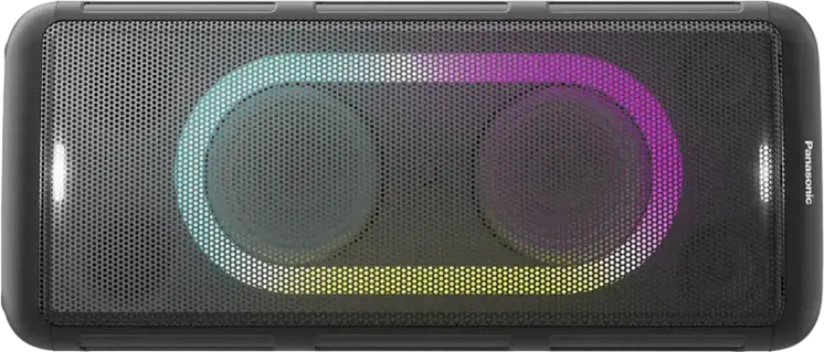Panasonic SC-TMAX45GSK Portable Wireless Speaker System, 1000W RMS, Bluetooth 5.0, RGB Lighting, FM Radio, USB & Mic Input, Color: Black