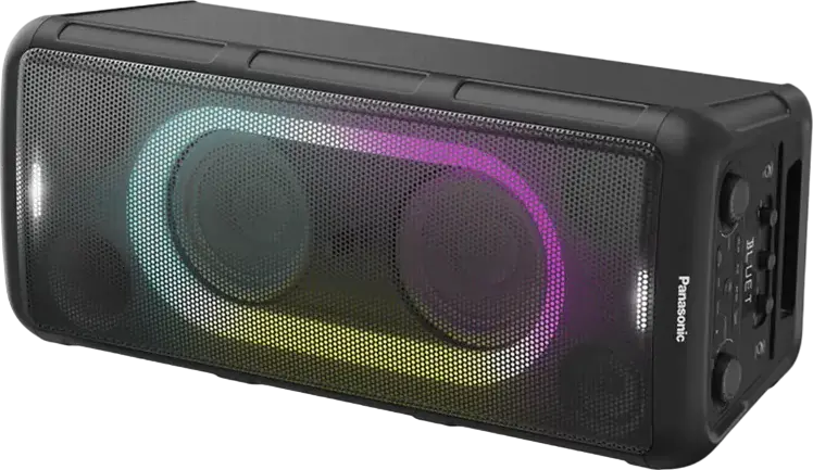 Panasonic SC-TMAX45GSK Portable Wireless Speaker System, 1000W RMS, Bluetooth 5.0, RGB Lighting, FM Radio, USB & Mic Input, Color: Black