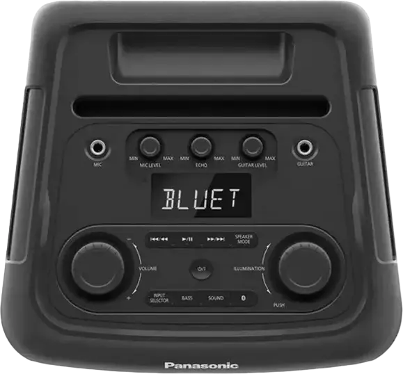 Panasonic SC-TMAX45GSK Portable Wireless Speaker System, 1000W RMS, Bluetooth 5.0, RGB Lighting, FM Radio, USB & Mic Input, Color: Black