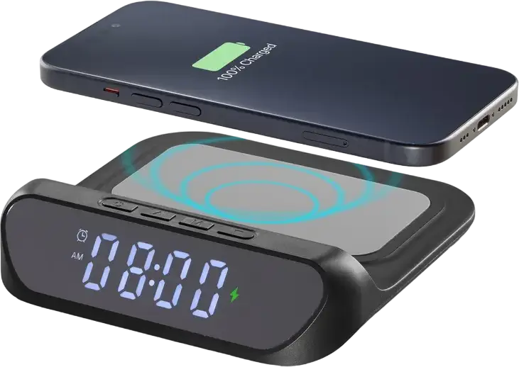 Ceas cu alarmă Cellularline Smart Clock, Negru