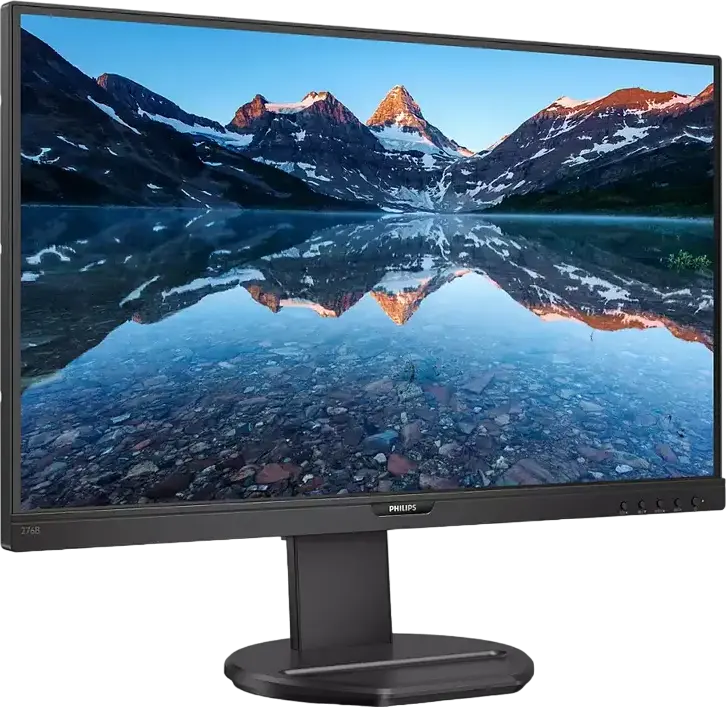 Philips 276B9 B-Line 27 inch WQHD IPS Monitor, 2560x1440, 75Hz, USB-C 65W Power Delivery, RJ45 Ethernet, Height Adjustable Pivot Stand, Black