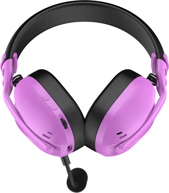 HATOR Hyperpunk 3 Wireless Gaming Headset, Cyber Violet, Hi-Res LDAC, Hybrid ANC, 40mm Drivers, 2.4GHz/Bluetooth 5.4/Wired, THX Spatial Audio+, Detachable Mic, 45h Battery