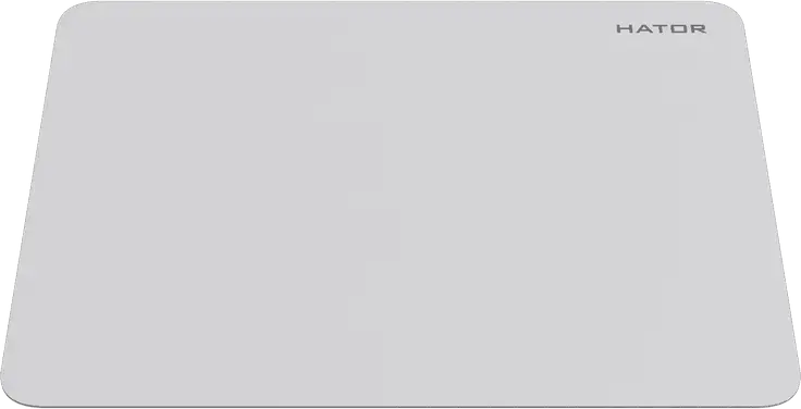 HATOR Tonn Mobile Compact Gaming Mouse Pad, White, Optimized Tracking Surface, Non-Slip Natural Rubber Base, 270 x 215 x 1 mm