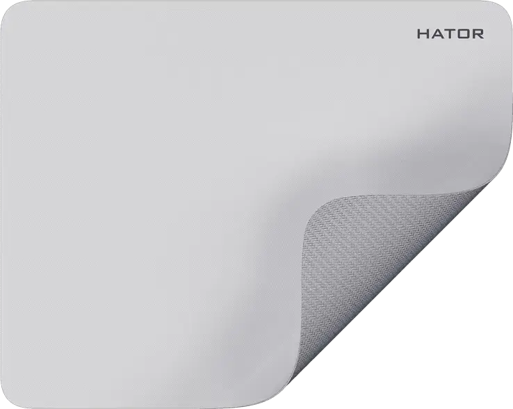 HATOR Tonn Mobile Compact Gaming Mouse Pad, White, Optimized Tracking Surface, Non-Slip Natural Rubber Base, 270 x 215 x 1 mm