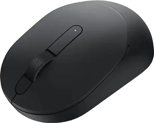 Dell MS3320W Mobile Wireless Mouse, Dual-Mode Bluetooth 5.0 & 2.4 GHz USB, Optical LED Sensor 1600 dpi, Ambidextrous Design, Black