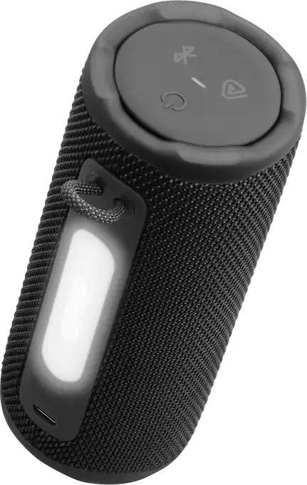 Box Portabil JBL Grip Bluetooth 5.4, 16W RMS, Rezistent la Apă și Praf IP68, Negru, Auracast, AI Sound Boost, Baterie 14h, Iluminare LED, USB-C