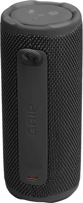 Box Portabil JBL Grip Bluetooth 5.4, 16W RMS, Rezistent la Apă și Praf IP68, Negru, Auracast, AI Sound Boost, Baterie 14h, Iluminare LED, USB-C