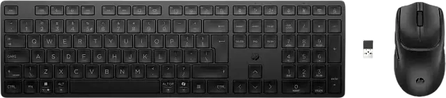 Set Tastatură + Mouse HP 490C, Fără fir, Negru