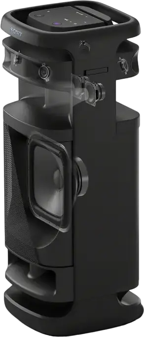 Sony ULT TOWER 10 (YY7857E) 3-Way Bass Reflex Party Speaker, Bluetooth 5.2, 360° Sound & Light, Karaoke Support with Wireless Microphone, Color: Black