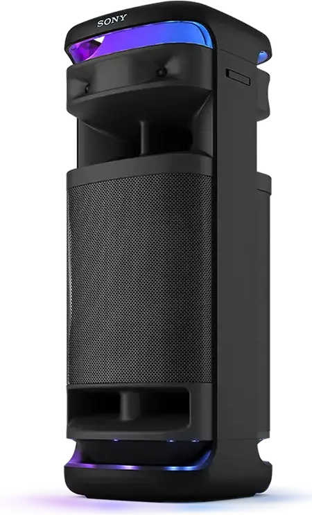 Sony ULT TOWER 10 (YY7857E) 3-Way Bass Reflex Party Speaker, Bluetooth 5.2, 360° Sound & Light, Karaoke Support with Wireless Microphone, Color: Black