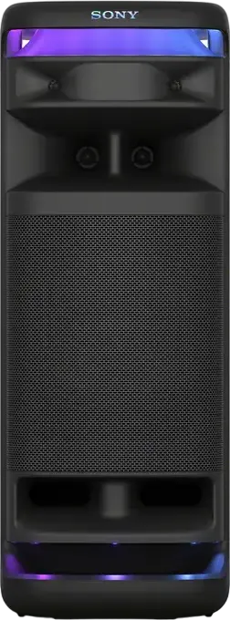 Sony ULT TOWER 10 (YY7857E) 3-Way Bass Reflex Party Speaker, Bluetooth 5.2, 360° Sound & Light, Karaoke Support with Wireless Microphone, Color: Black