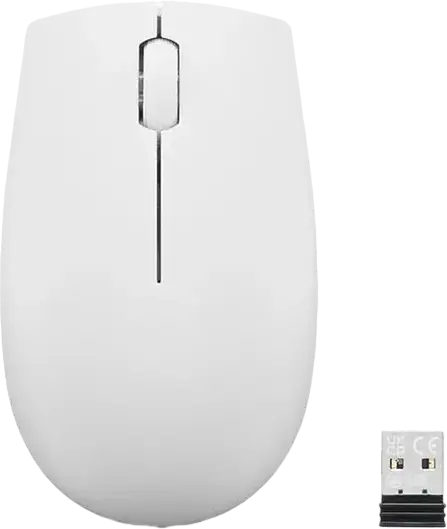 Mouse Wireless Lenovo 300 Compact, Alb