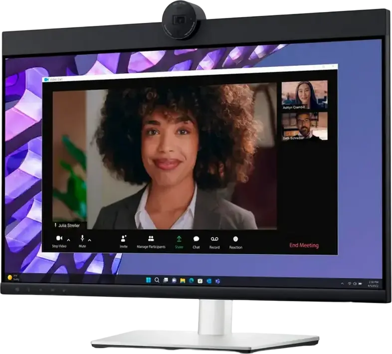 Monitor Video Conferință Dell P2424HEB 23.8" Full HD (1920x1080) IPS, USB-C 90W PD, Switch KVM, Port LAN RJ45, Cameră IR 4MP, Difuzoare Integrate, Reglabil