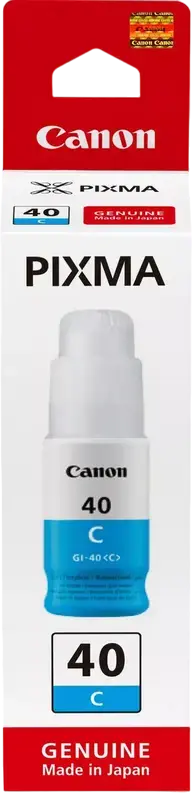 Canon GI-40 Cyan Ink Bottle, 70ml Dye-based Ink for PIXMA G6040 G5040 GM2040 G7040 GM4040 Printers, High Yield 7700 Pages