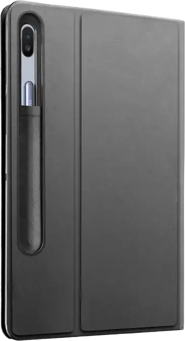 Husa Cellularline Folio pentru Samsung Galaxy Tab S9+ S10+ S9 FE+, Copertă din Piele Ecologică cu Suport pentru Pen, Stand 3 Niveluri, Sleep Mode, Negru, FOLIOGTABS9PL124K