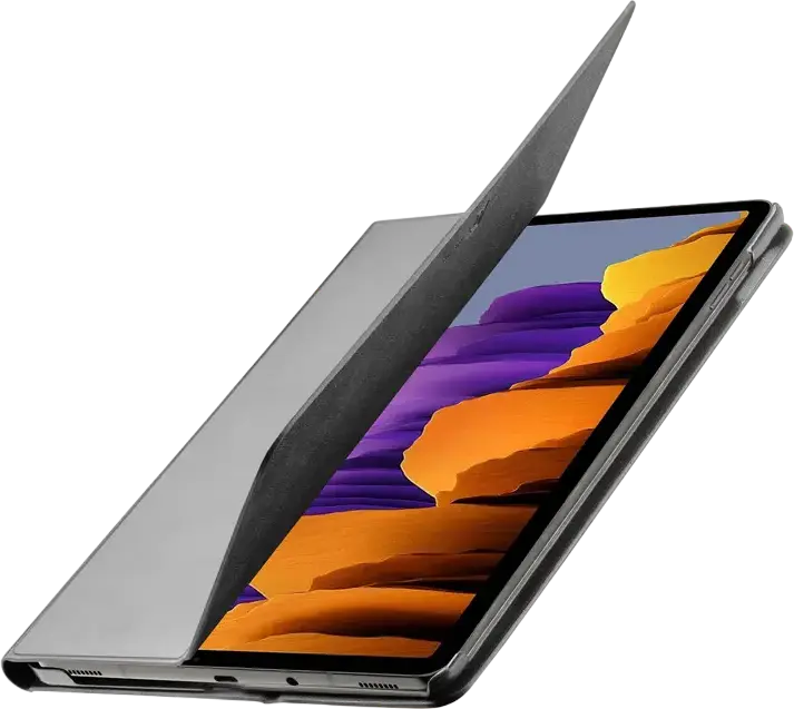 Husa Cellularline Folio pentru Samsung Galaxy Tab S9+ S10+ S9 FE+, Copertă din Piele Ecologică cu Suport pentru Pen, Stand 3 Niveluri, Sleep Mode, Negru, FOLIOGTABS9PL124K