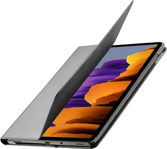 Husa Cellularline Folio pentru Samsung Galaxy Tab S9+ S10+ S9 FE+, Copertă din Piele Ecologică cu Suport pentru Pen, Stand 3 Niveluri, Sleep Mode, Negru, FOLIOGTABS9PL124K