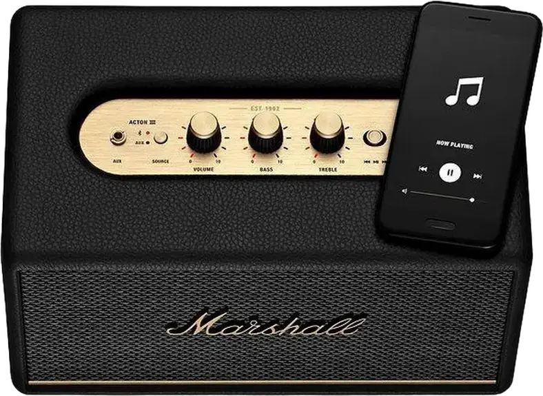 Box Audio Marshall Acton III Bluetooth, Sistem Stereo 2.0, Putere 60W RMS, Control Bas și Treble, Versiune BT 5.2, Culoare: Negru