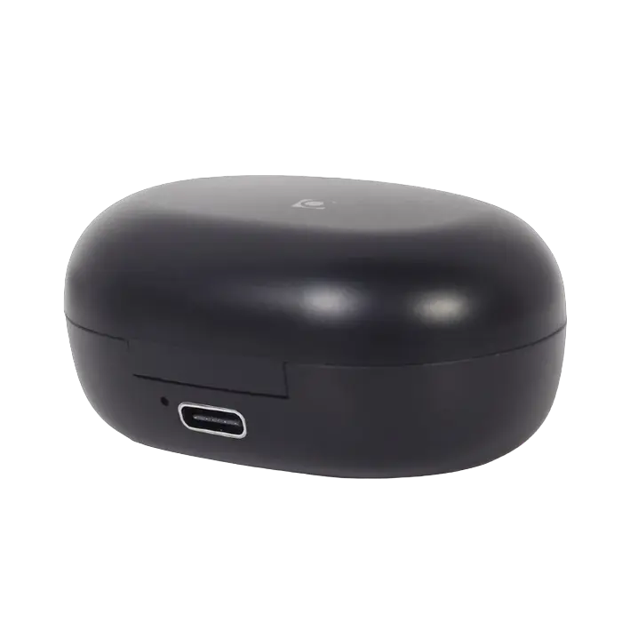Gembird TWS-ANC-MMX Wireless Earbuds with Active Noise Cancellation, Bluetooth 5.0, Integrated Microphone, USB Type-C Charging Case, Color: Black