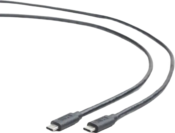 Cablexpert CCP-USB3.1-CMCM-1M USB 3.1 Type-C to Type-C Charging and Sync Cable, SuperSpeed 1000 MB/s, Power Delivery 36W 3A, PVC Jacket, Length: 1m, Color: Black