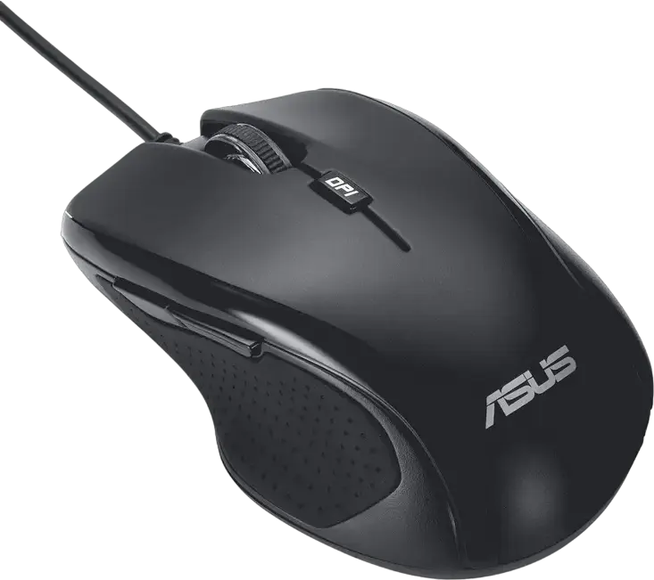 ASUS UX300 Pro Wired Optical Mouse, 6 Buttons, Adjustable 1000-3200 DPI, USB Type-A, Right-handed, Color: Black