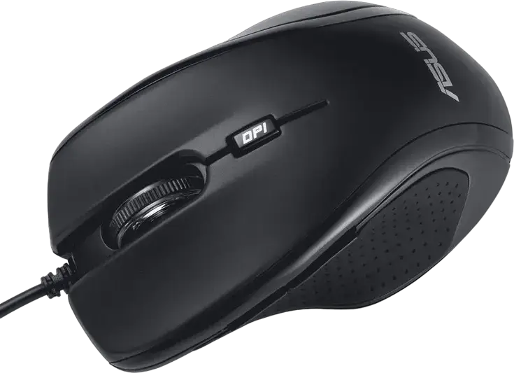 ASUS UX300 Pro Wired Optical Mouse, 6 Buttons, Adjustable 1000-3200 DPI, USB Type-A, Right-handed, Color: Black