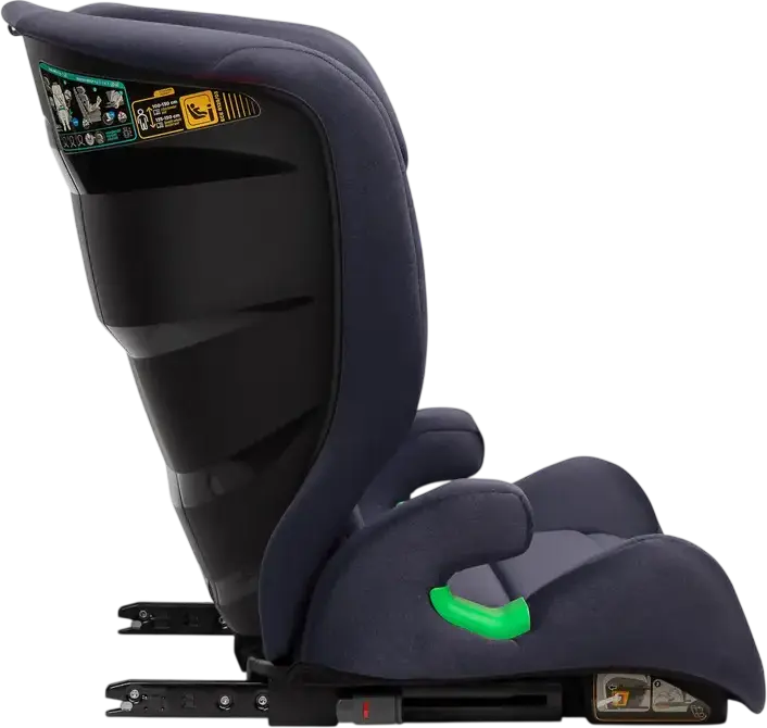 Scaun Auto Caretero Nimbus Grupa 2/3, i-Size ECE R129, 15-36 kg, 100-150 cm, 4-12 Ani, Instalare Isofix și Centură, Tetieră Reglabilă în 11 Poziții, Albastru Navy