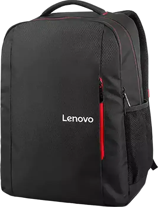 Lenovo B510 Laptop Backpack for 15.6 inch Laptops, Water-Repellent Tear-Resistant Polyester, 2 Main Compartments and Side Mesh Pockets, Black