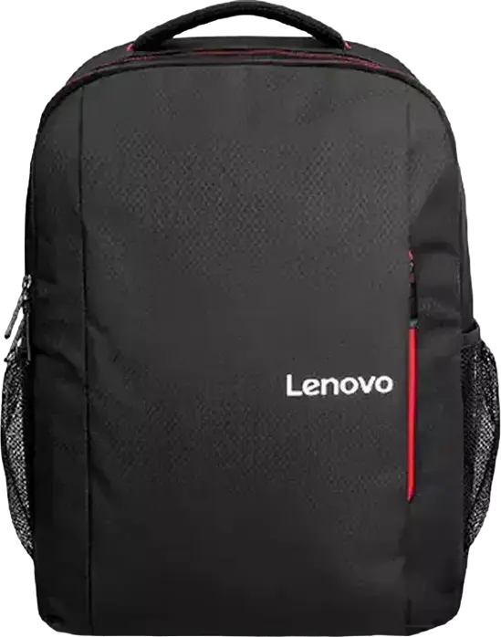 Lenovo B510 Laptop Backpack for 15.6 inch Laptops, Water-Repellent Tear-Resistant Polyester, 2 Main Compartments and Side Mesh Pockets, Black