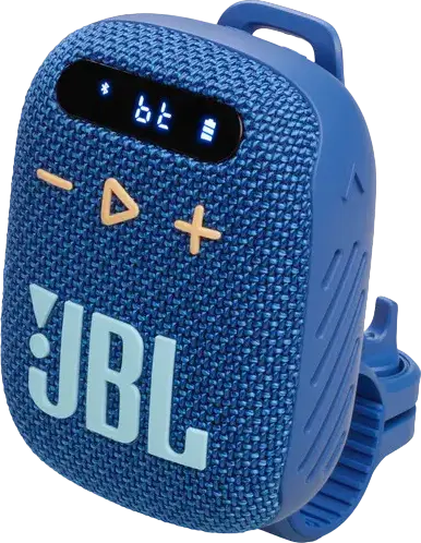 Box Portabil Bluetooth JBL Wind 3, Albastru, Impermeabil și Rezistent la Praf IP67, Putere 5W RMS, Radio FM, Card TF, AUX, Display LED, Suport pentru Ghidon
