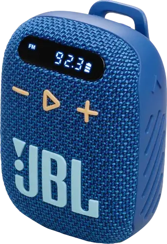 Box Portabil Bluetooth JBL Wind 3, Albastru, Impermeabil și Rezistent la Praf IP67, Putere 5W RMS, Radio FM, Card TF, AUX, Display LED, Suport pentru Ghidon