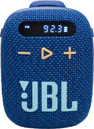 Box Portabil Bluetooth JBL Wind 3, Albastru, Impermeabil și Rezistent la Praf IP67, Putere 5W RMS, Radio FM, Card TF, AUX, Display LED, Suport pentru Ghidon