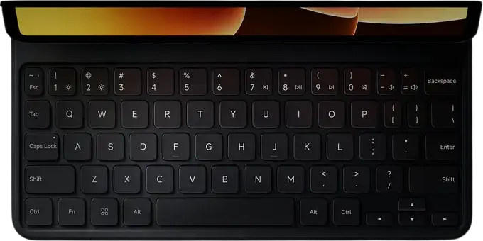Husa Tastatura pentru Xiaomi Pad 8 si Pad 8 Pro, Cover Protector pentru Tableta de 11.2 inch, Taste Concave Integrate, Culoare: Gri, Grosime 5.4mm