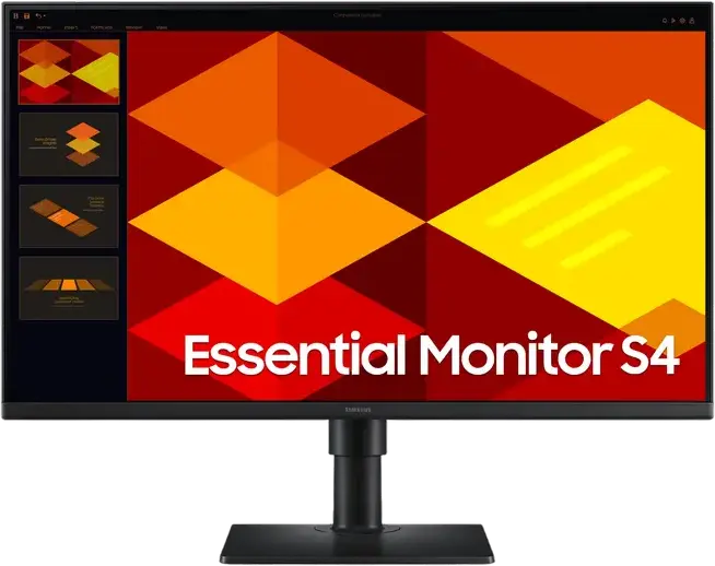 Samsung Essential S4 S27D400G 27" FHD (1920x1080) Monitor, IPS Panel, 100Hz Refresh Rate, Height Adjustable Pivot Stand, HDMI DisplayPort, Eye Saver Mode, Black