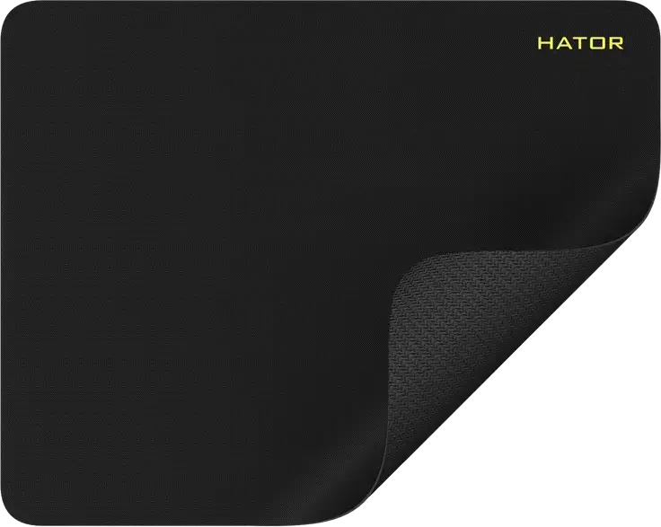 HATOR Tonn Mobile Compact Gaming Mouse Pad, Extra Small, Black, Optimized Tracking Surface, Non-Slip Natural Rubber Base, 270 x 215 x 1 mm