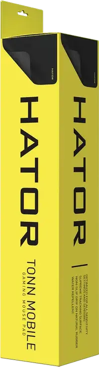 HATOR Tonn Mobile Compact Gaming Mouse Pad, Extra Small, Black, Optimized Tracking Surface, Non-Slip Natural Rubber Base, 270 x 215 x 1 mm