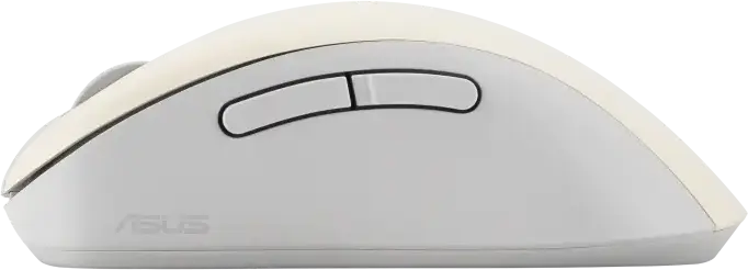 ASUS MD102 Wireless Mouse, Oat Milk, Dual Mode 2.4GHz RF & Bluetooth, Optical Tracking, Adjustable 800/1000/1600 DPI, Silent Clicks, Windows & Chrome OS