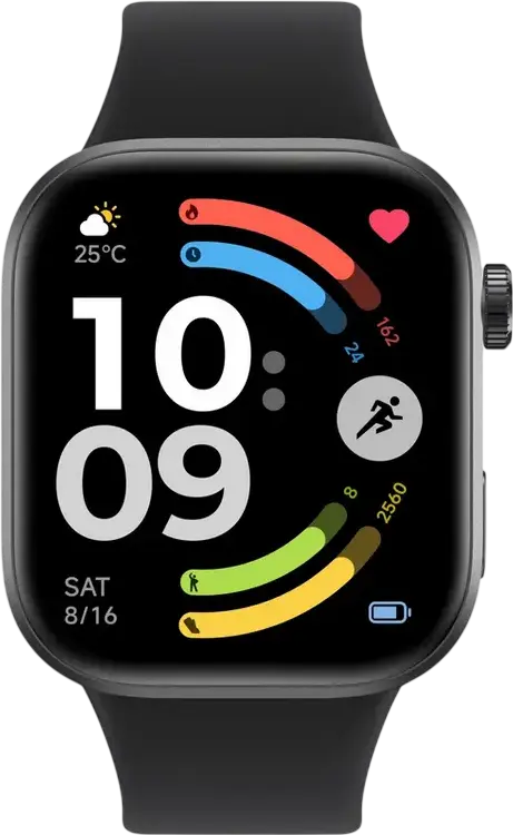 Smartwatch Xiaomi Redmi Watch 6 - Obsidian Black, cu Ecran AMOLED de 2.07 inch, Baterie 550mAh, Monitorizare Ritm Cardiac, SpO2, Somn, Stres și Tracking Sportiv