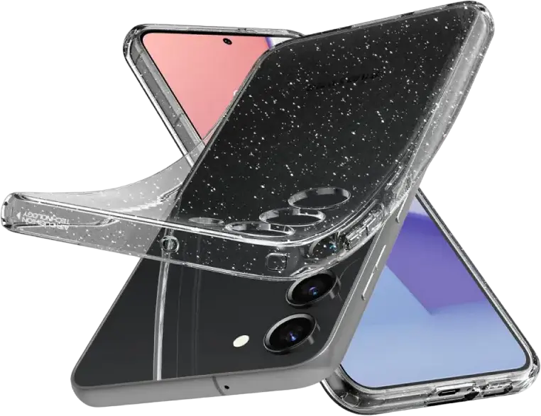 Spigen Liquid Crystal Case for Samsung Galaxy S23+, Glitter Crystal, Slim Shock-Resistant TPU Protective Cover, Transparent Durable Design with Enhanced Grip
