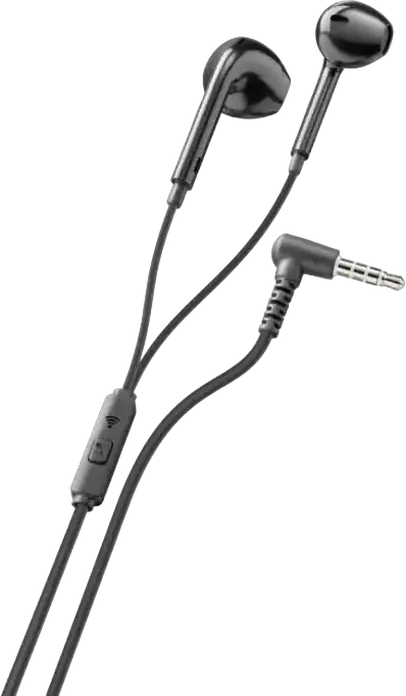 Casca In-ear Cellularline Ploos Capsule cu fir, Microfon Integrat, Conector 3.5 mm mini-jack, Drivere Dinamice, Negru