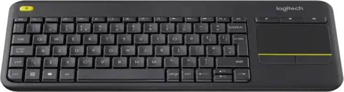 Tastatură Wireless Logitech K400 Plus cu Touchpad Multi-finger, Receptor USB Unifying 2.4 GHz, Layout Engleză, Culoare: Negru - PN: 920-007145