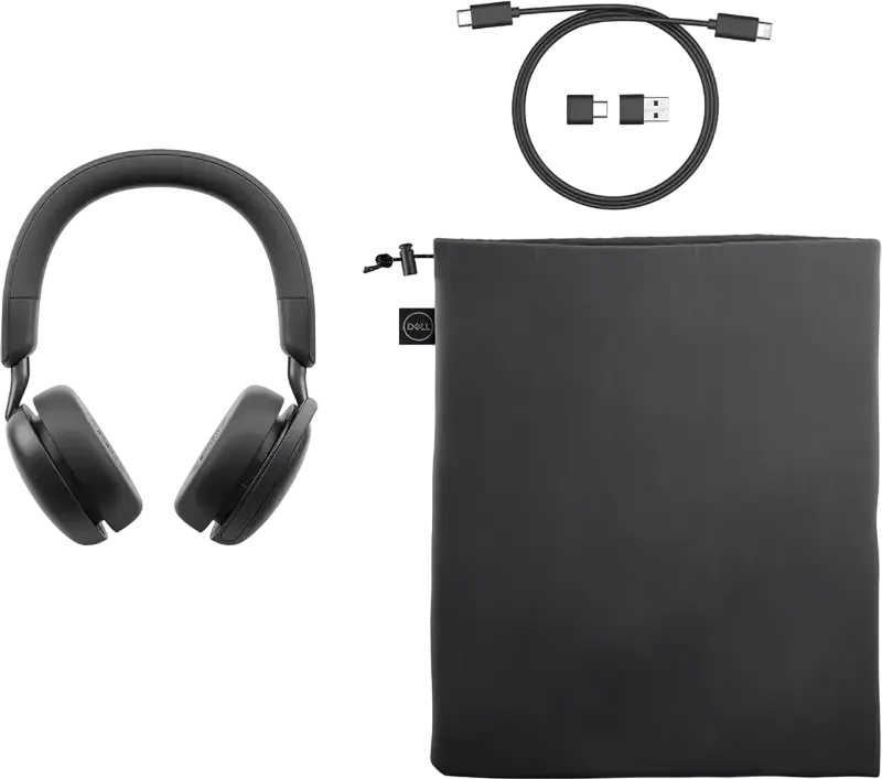 Dell Pro Plus WL5024 Wireless ANC Headset, Bluetooth 5.3, Hybrid Active Noise Cancellation, Microsoft Teams & Zoom Certified, 40mm Drivers, Black