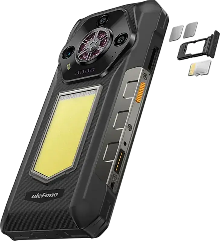 Защищенный смартфон Ulefone Armor 30, Helio G100, 12ГБ ОЗУ, 512ГБ ПЗУ, Экран 6.95" 120Гц FHD+, Аккумулятор 12800мАч, Быстрая зарядка 66Вт, IP68/IP69K, Android 15