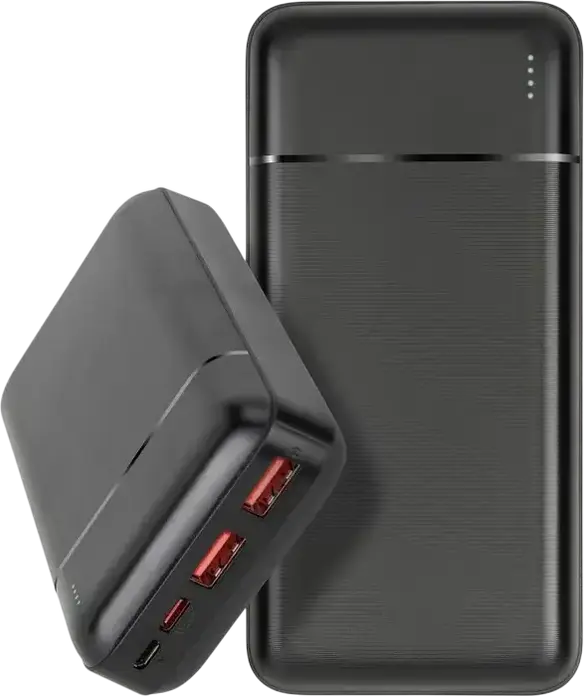 Внешний аккумулятор Rivacase VA2102 20000mAh 22.5W быстрая зарядка PD 20W QC 3.0 SCP Li-Polymer с портами USB-C и USB-A, Цвет: черный