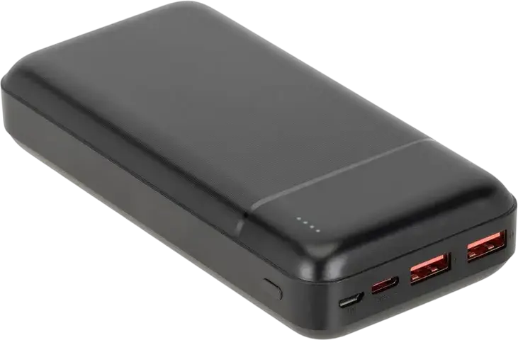 Внешний аккумулятор Rivacase VA2102 20000mAh 22.5W быстрая зарядка PD 20W QC 3.0 SCP Li-Polymer с портами USB-C и USB-A, Цвет: черный
