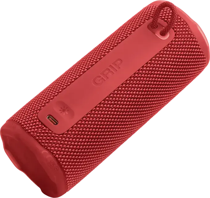 Box Portabil JBL Grip Bluetooth 5.4, Roșu, 16W RMS, Rezistent la Apă și Praf IP68, Auracast, AI Sound Boost, Baterie 14h, Iluminare LED, USB-C