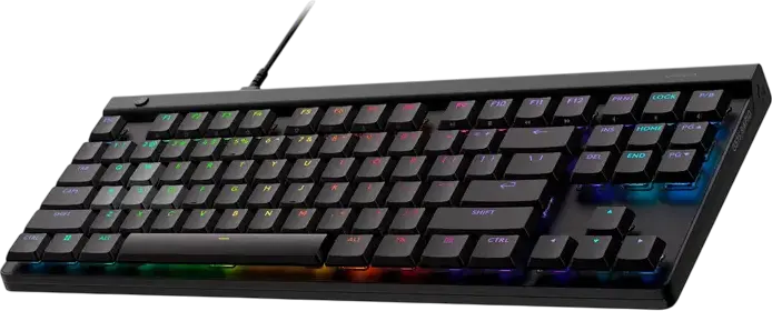 Logitech G515 Rapid TKL Wired Gaming Keyboard, Romanian Layout, Magnetic Analog Hall Effect Switches, Rapid Trigger, Low-Profile PBT Keycaps, RGB, USB, Black