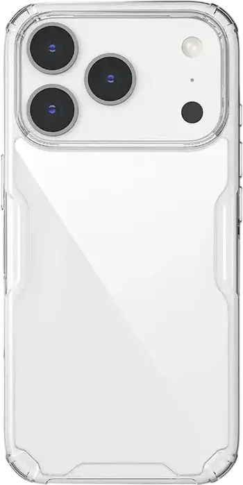 Husa Nillkin Nature Pro pentru Apple iPhone 17 Pro Max, Transparenta Hibrida din PC si TPU, Protectie Shockproof cu Perne de Aer si Margine Ridicata